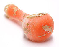 Orange & White Alien Blasted Pipe